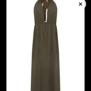 alina plunge maxi dress